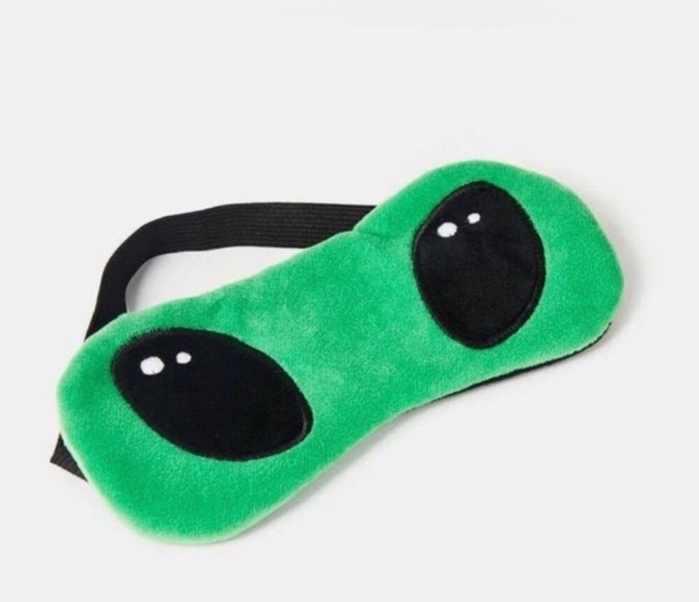The Crème Shop Sleepy Alien Plush Sleep Mask, One Size, NIB Vegan Cruelty Free - Picture 3 of 3